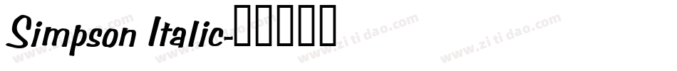 Simpson Italic字体转换